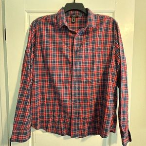 Navy/Red Plaid button down